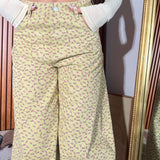 Jeans Flawers P12616-GIALLO