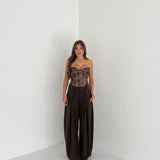 Pantalone Lyà 77126- MARRONE