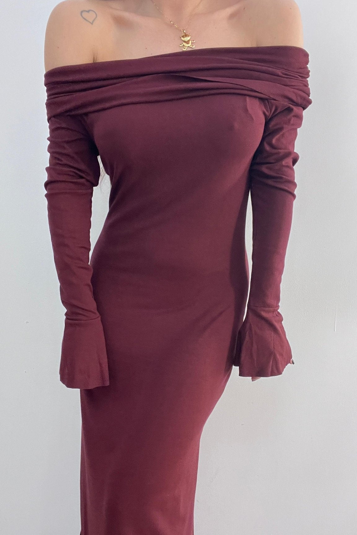 Abito Karyn 23320 (bordeaux) - Frida Shop