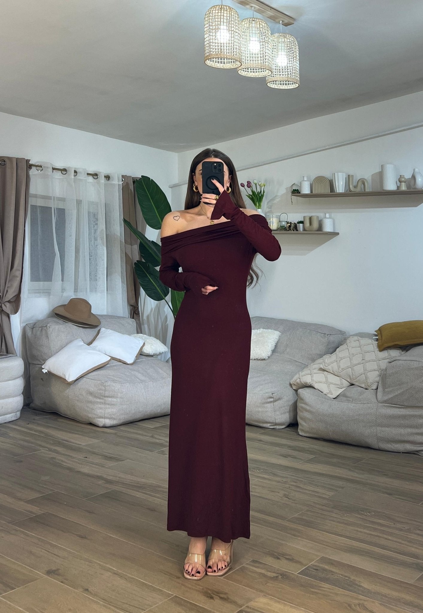 Abito Karyn 23320 (bordeaux) - Frida Shop