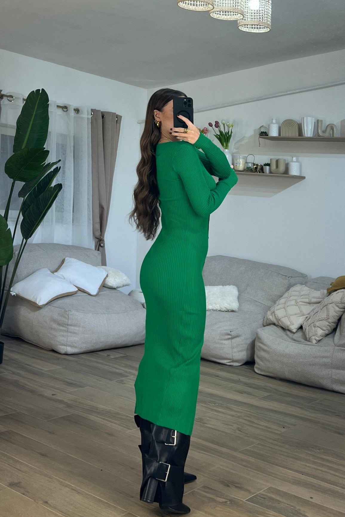 Abito Lidia 11306 (verde) - Frida Shop