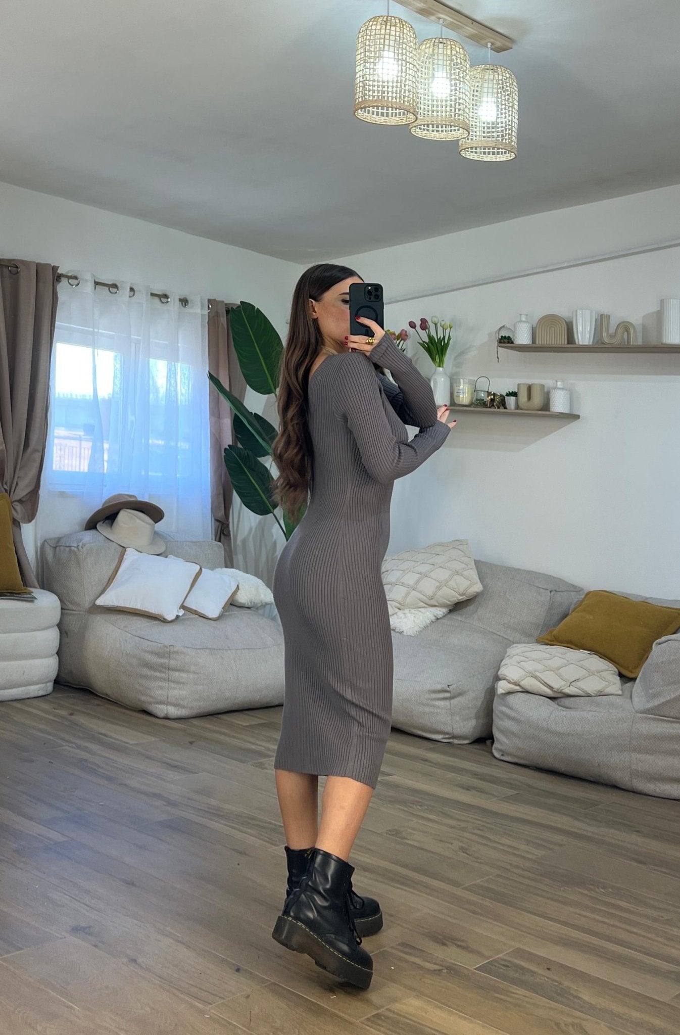 Abito Melissa 3203 (grigio scuro) - Frida Shop