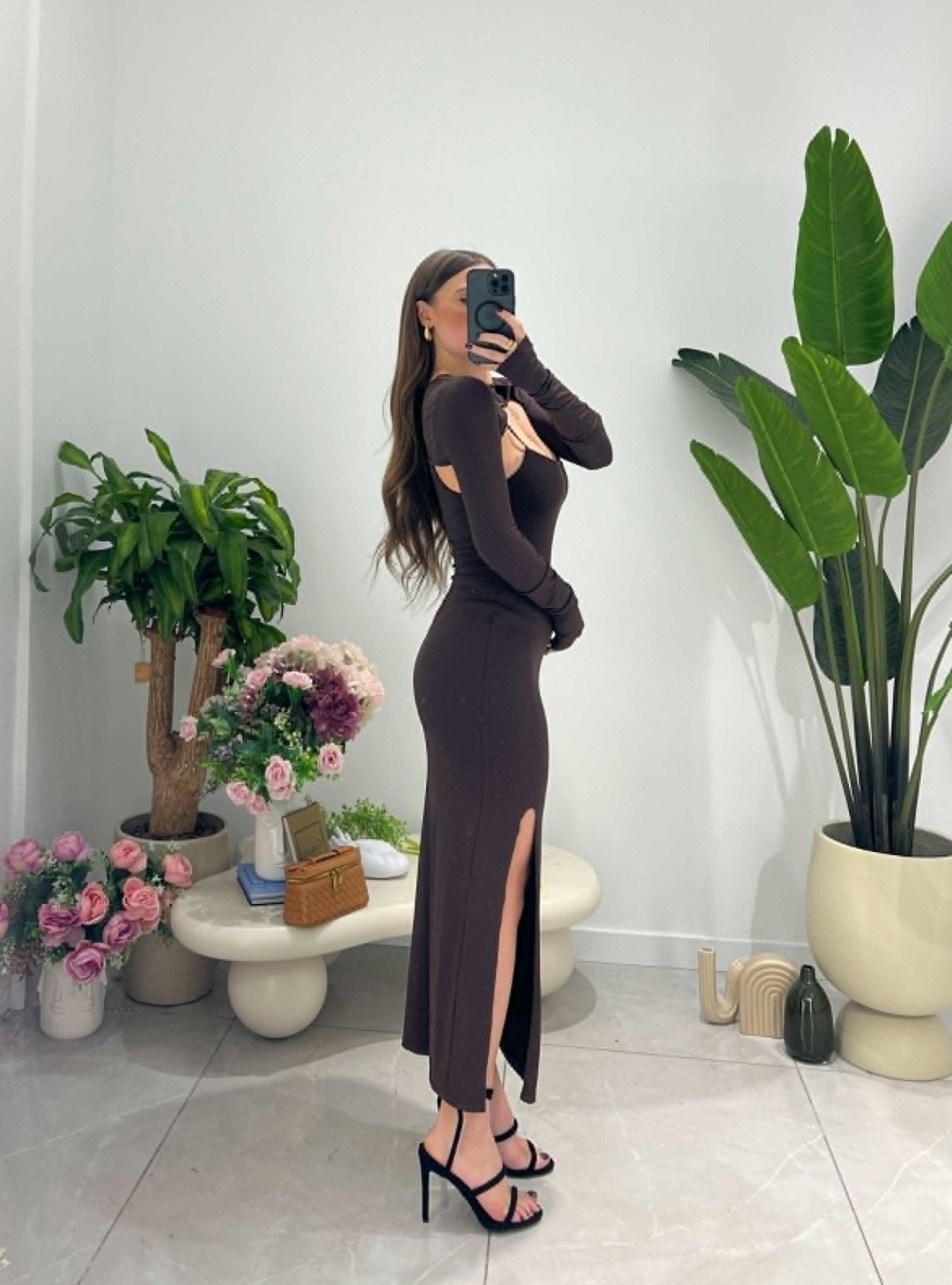 Abito Vanessa 13635 - MARRONE - Frida Shop
