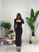 Abito Vanessa 13635 - MARRONE - Frida Shop