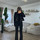 Blazer in paillettes Ghaily 13401 (Nero) - Frida Shop