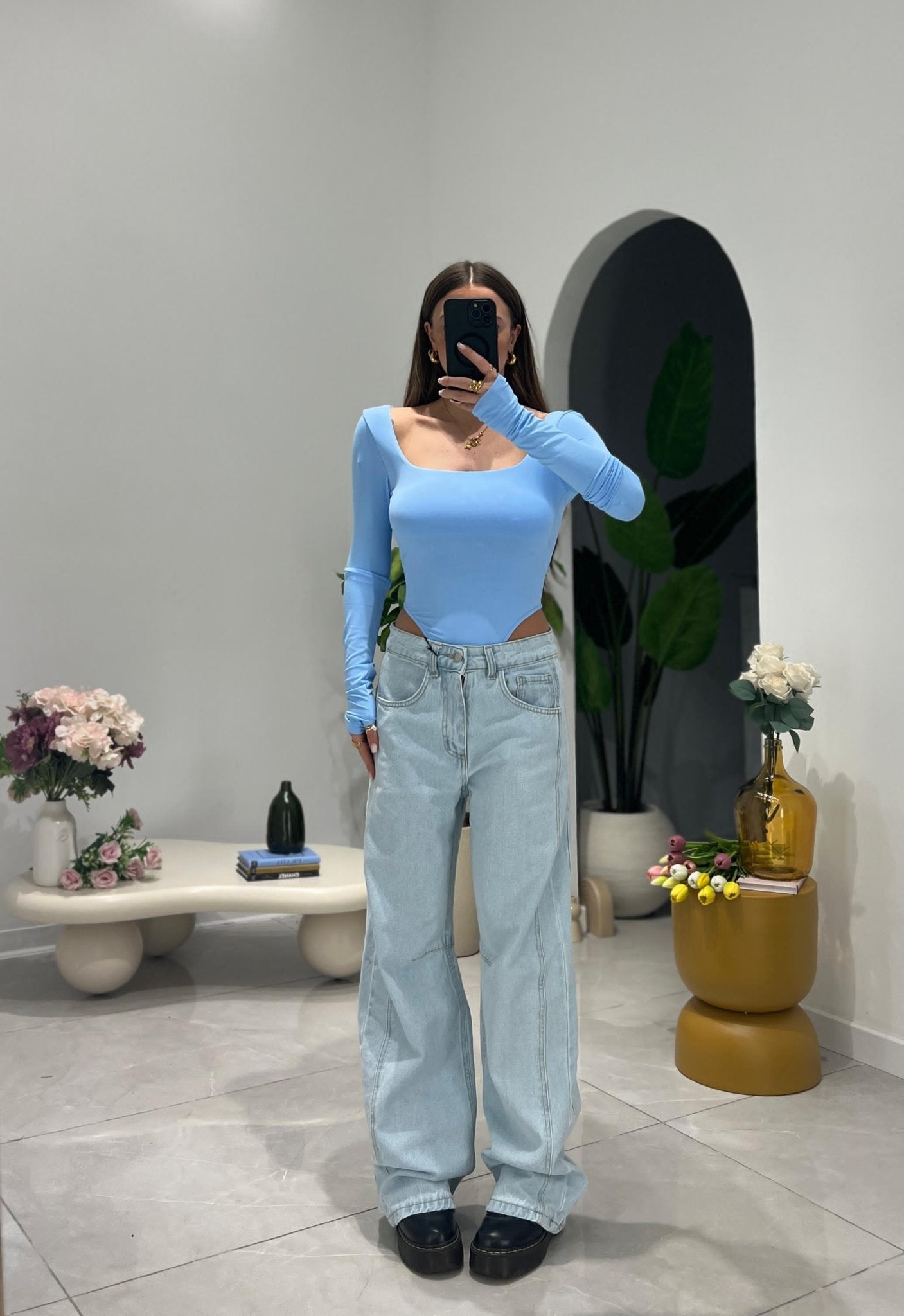 Body Nylon 13377 (celeste) - Frida Shop