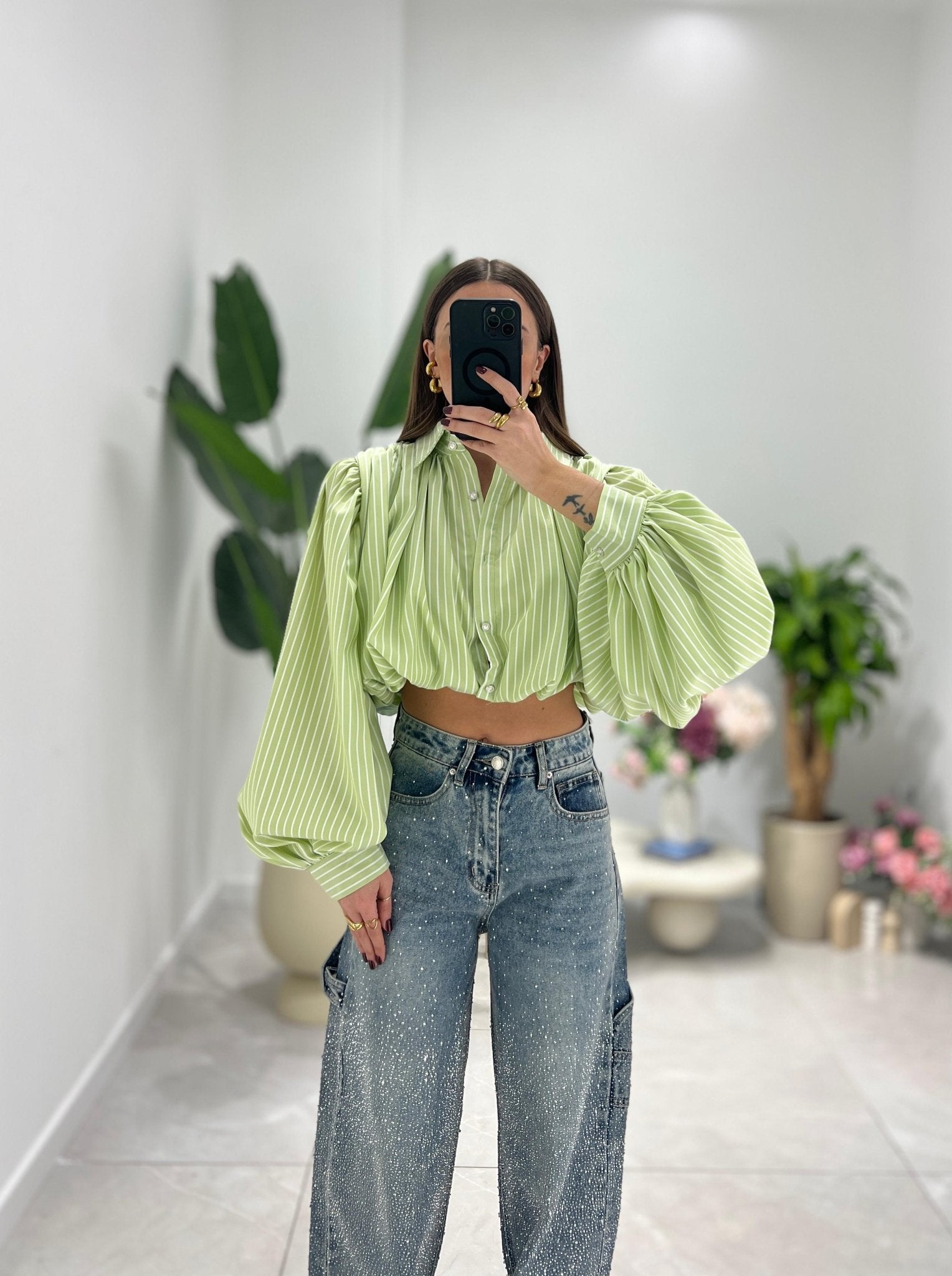 Camicia Katia FR - 175 - VERDE - Frida Shop