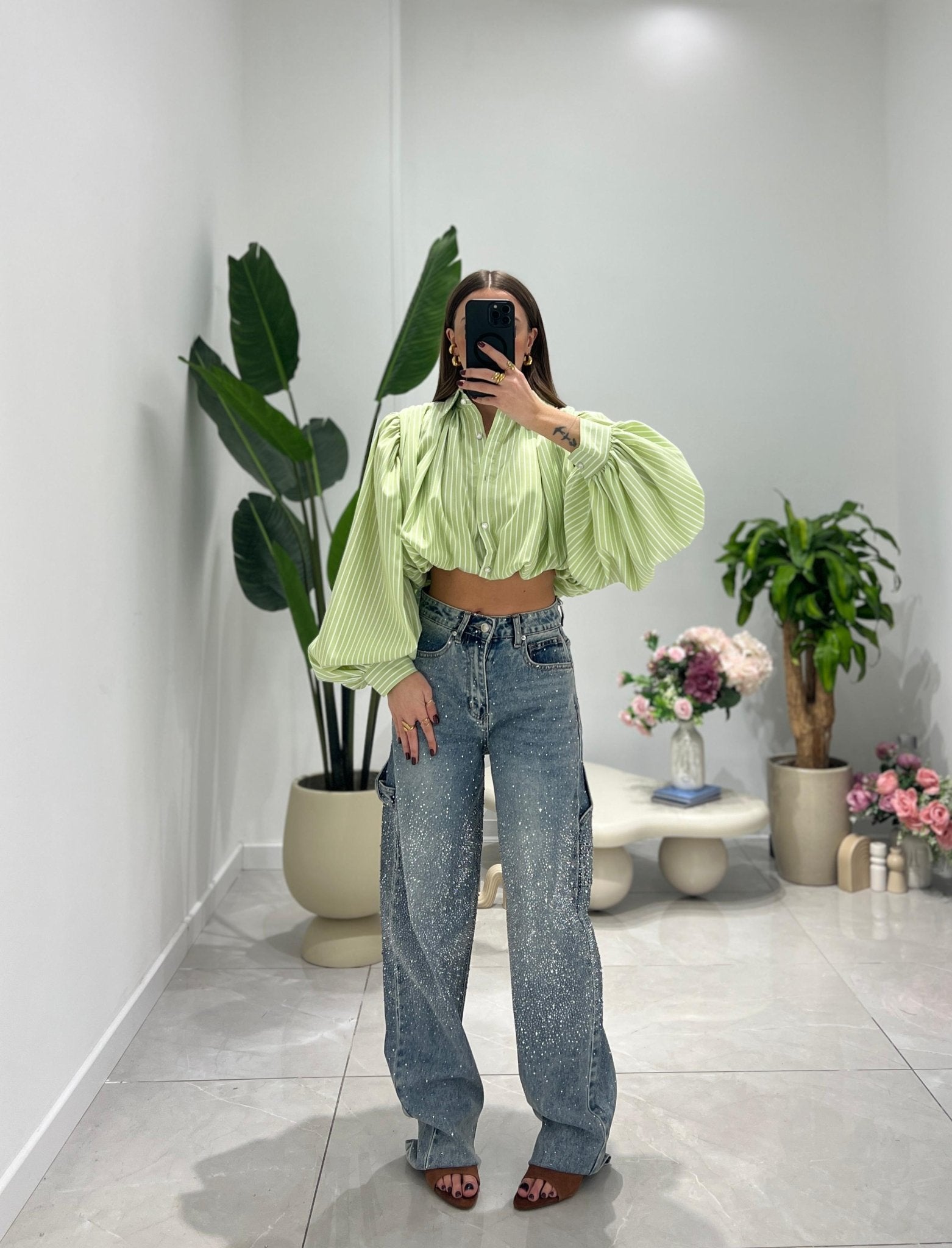 Camicia Katia FR - 175 - VERDE - Frida Shop