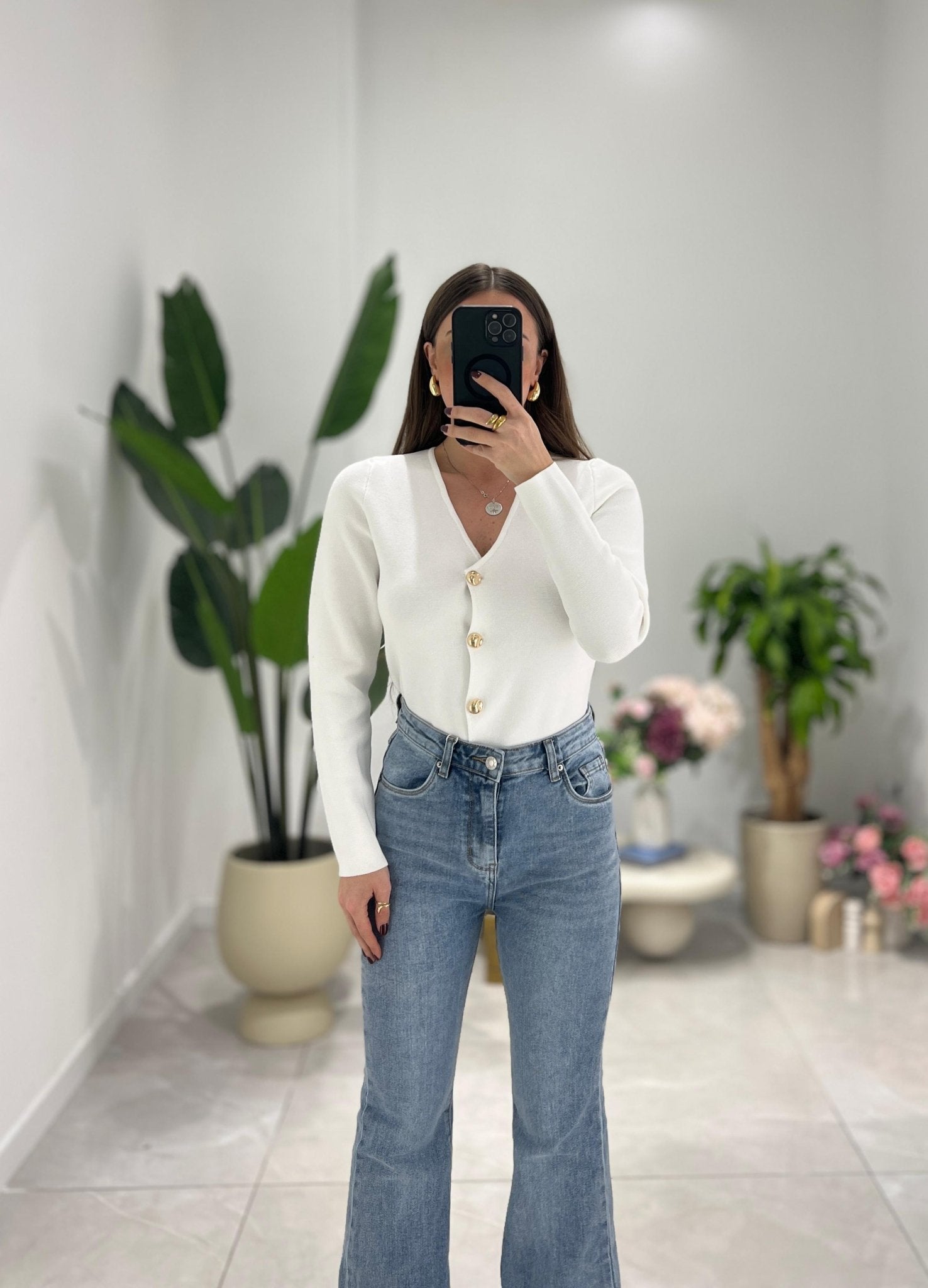 Cardigan Cloe 6373 (bianco) - Frida Shop