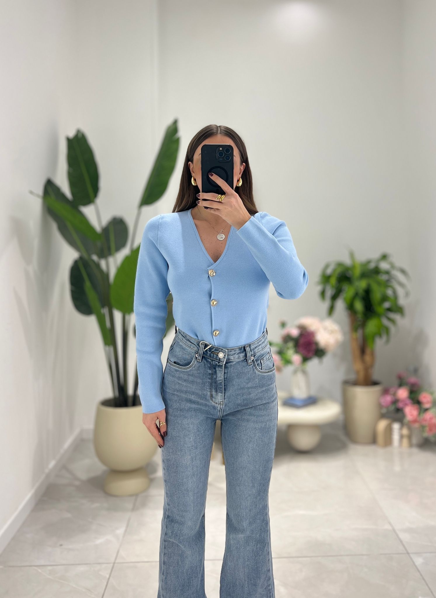 Cardigan Cloe 6373 (celeste) - Frida Shop