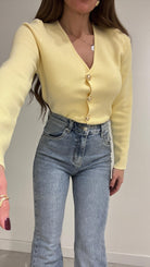 Cardigan Cloe 6373 (giallo) - Frida Shop