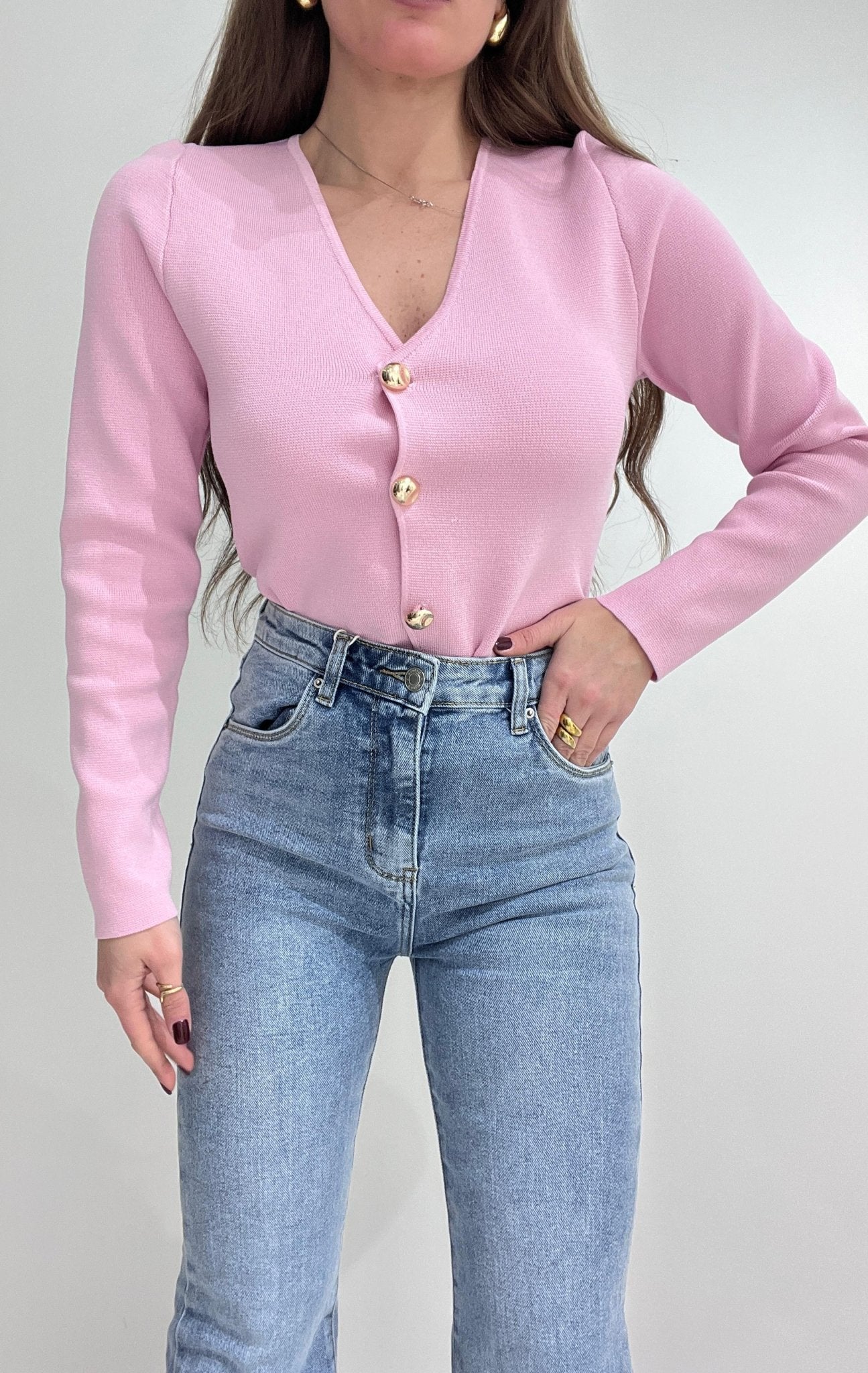 Cardigan Cloe 6373 (rosa) - Frida Shop