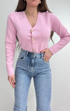 Cardigan Cloe 6373 (rosa) - Frida Shop