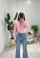 Cardigan Cloe 6373 (rosa) - Frida Shop