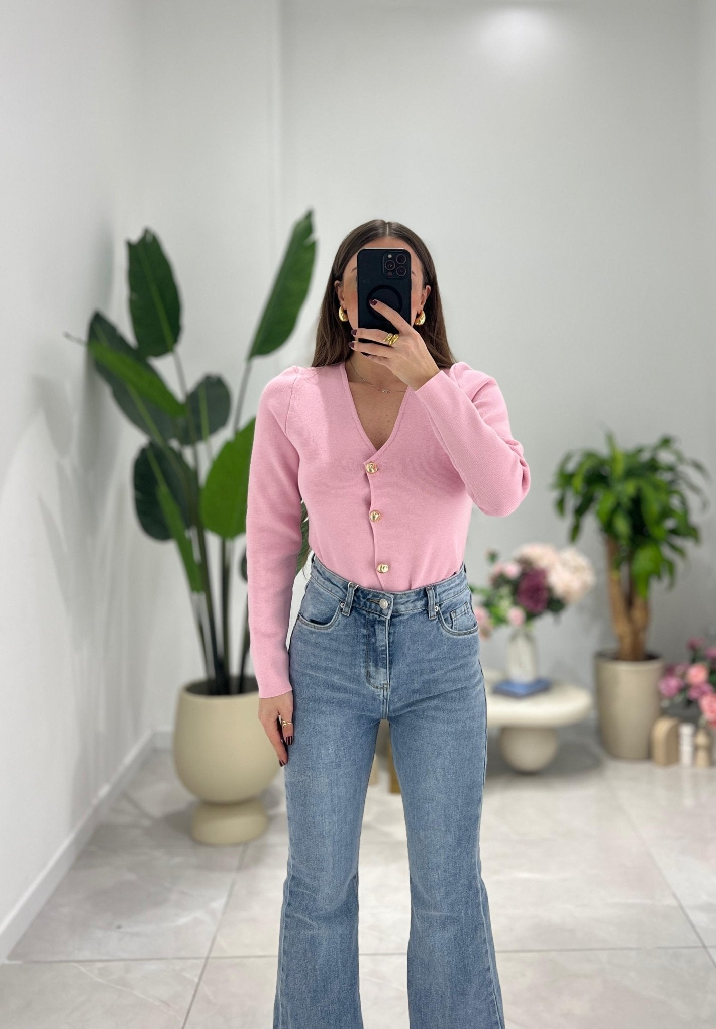 Cardigan Cloe 6373 (rosa) - Frida Shop