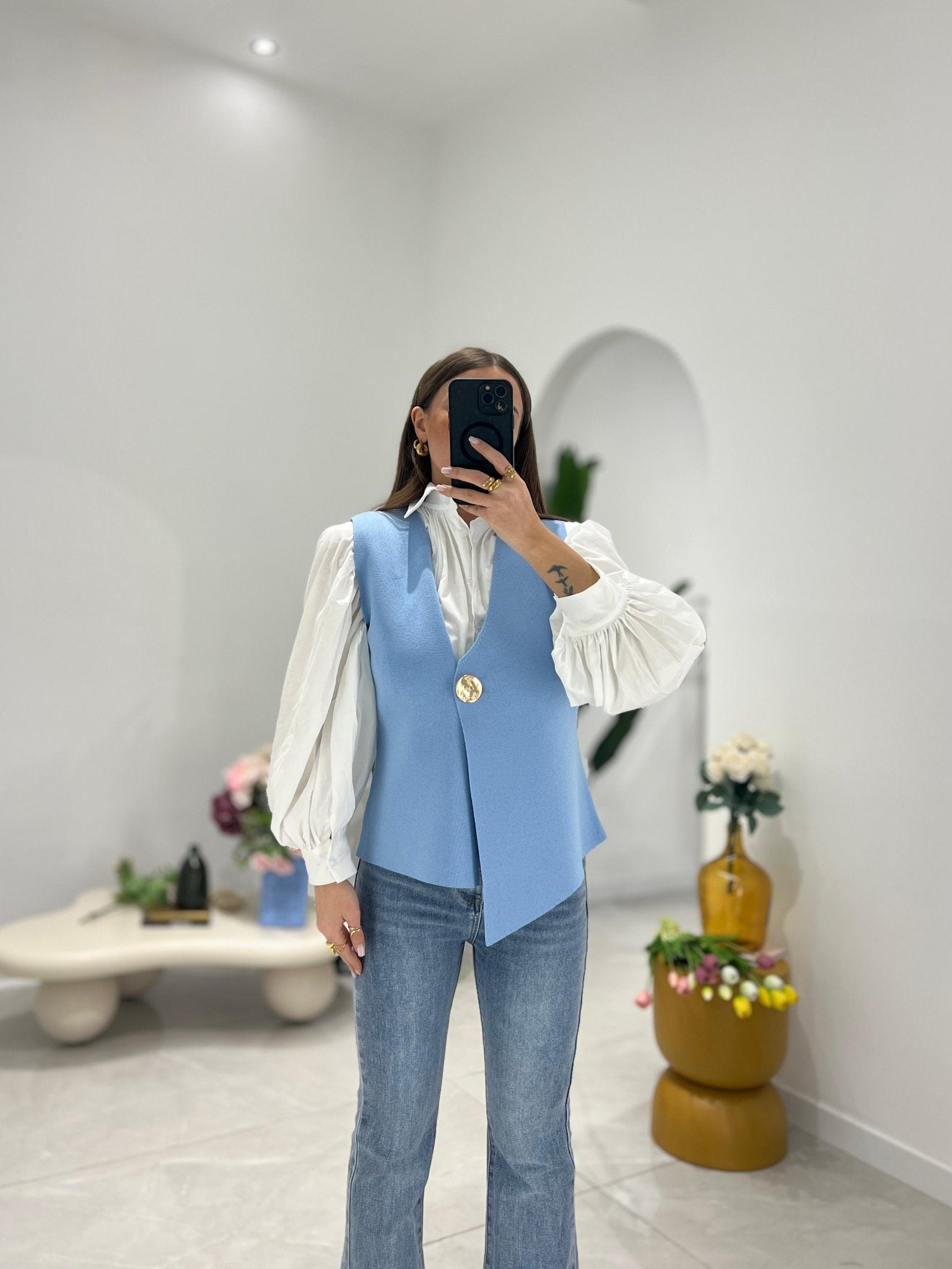 Cardigan Pixie 455 (celeste) - Frida Shop