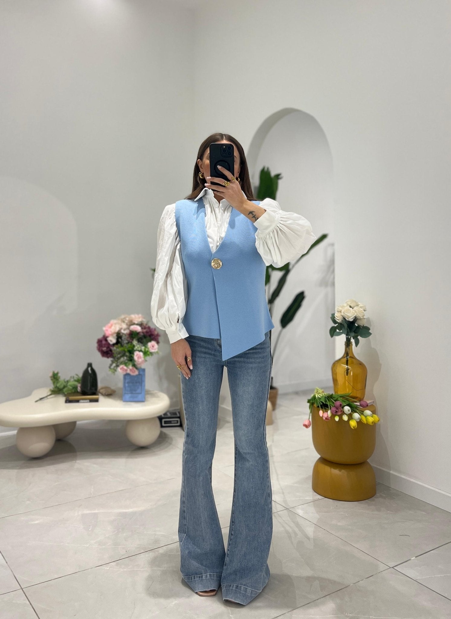 Cardigan Pixie 455 (celeste) - Frida Shop