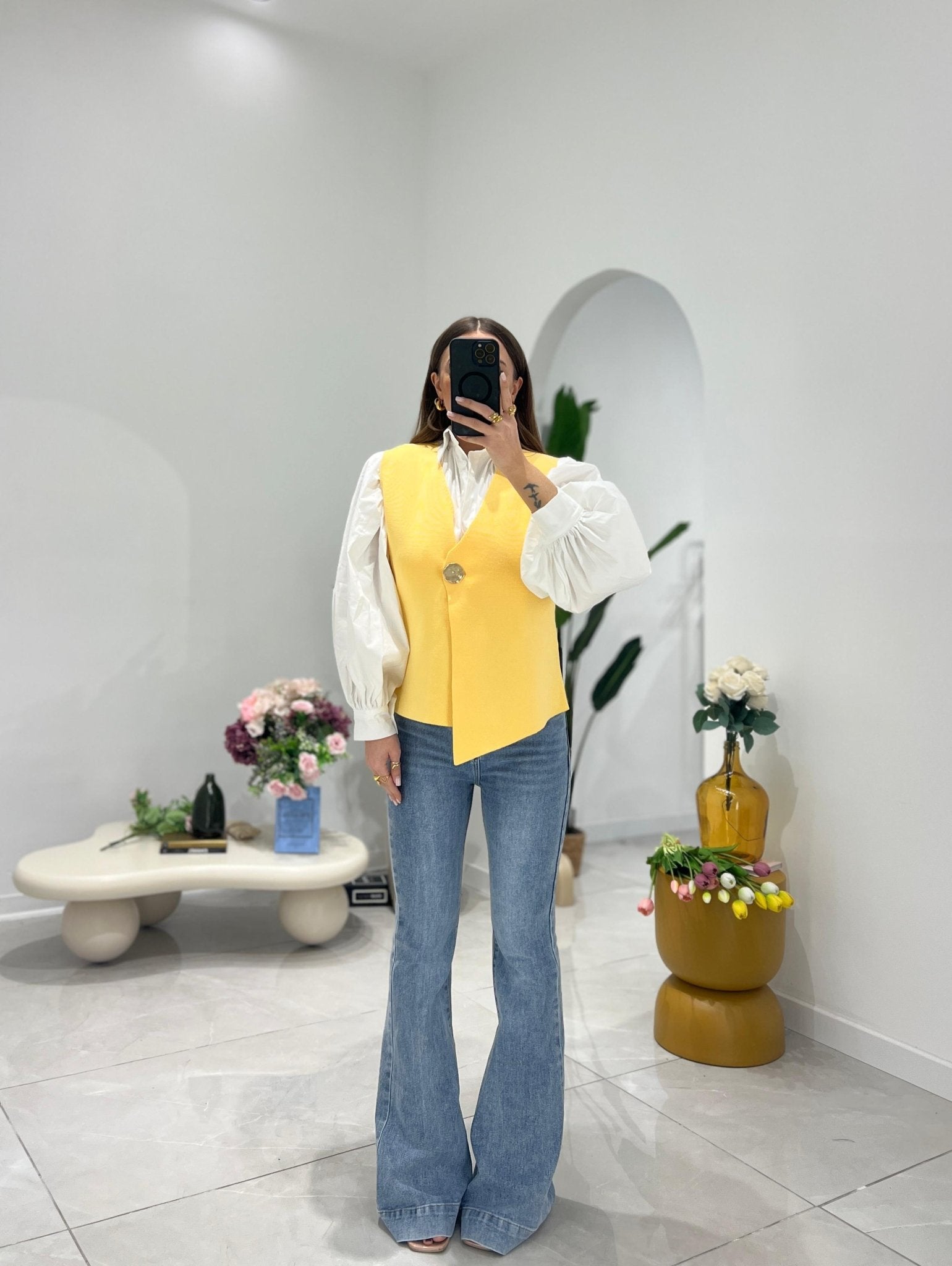 Cardigan Pixie 455 (giallo) - Frida Shop