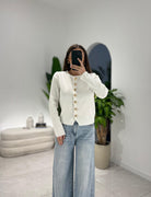 Cardigan Samira 9028 (bianco) - Frida Shop