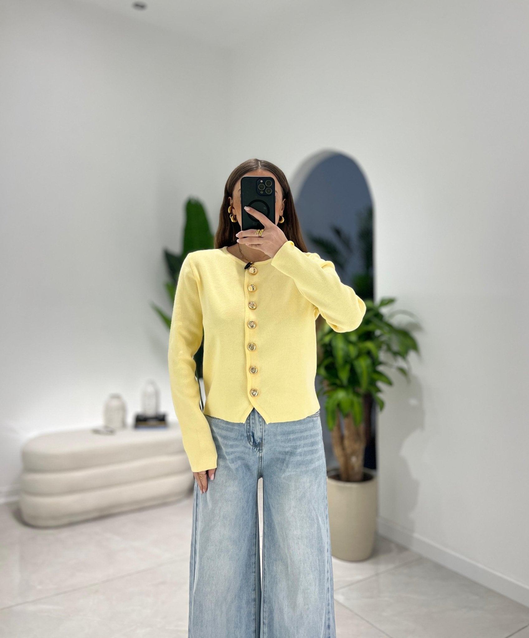 Cardigan Samira 9028 (giallo) - Frida Shop