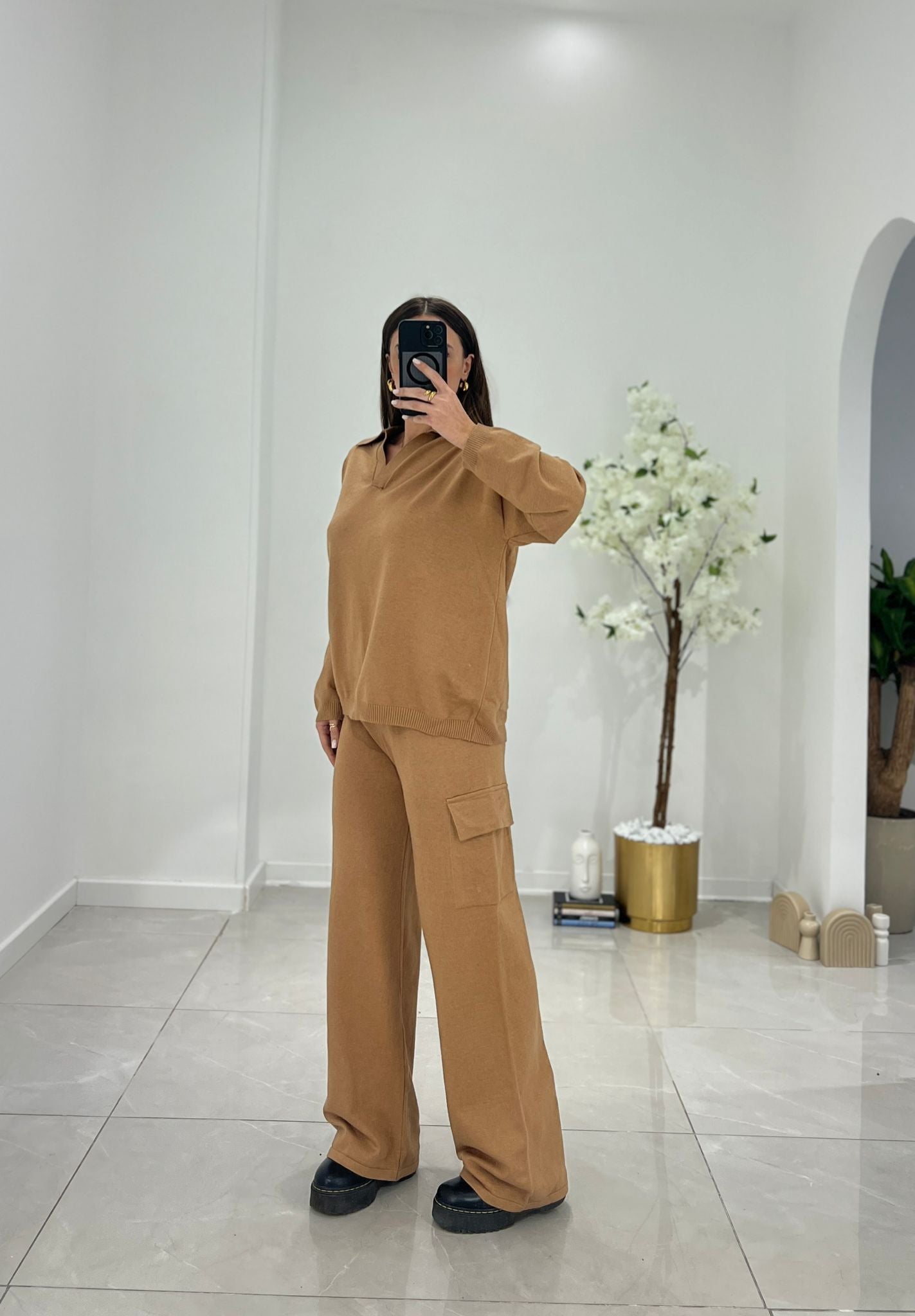 Coordinato Arisol 84751 (camel) - Frida Shop