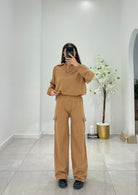 Coordinato Arisol 84751 (camel) - Frida Shop