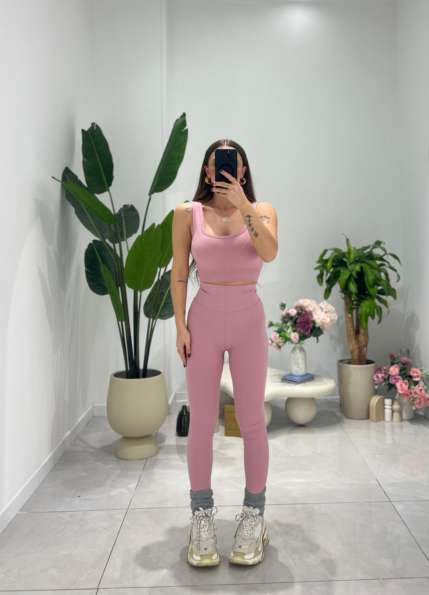 Coordinato Gym 1803 (rosa) - Frida Shop