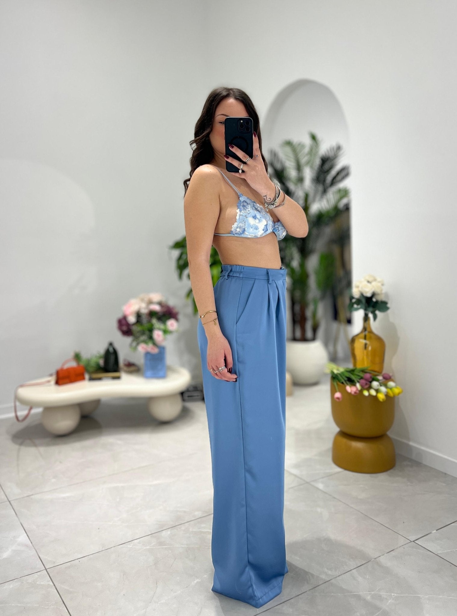 Coordinato Lien VTGC32 (celeste) - Frida Shop