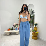 Coordinato Lien VTGC32 (celeste) - Frida Shop