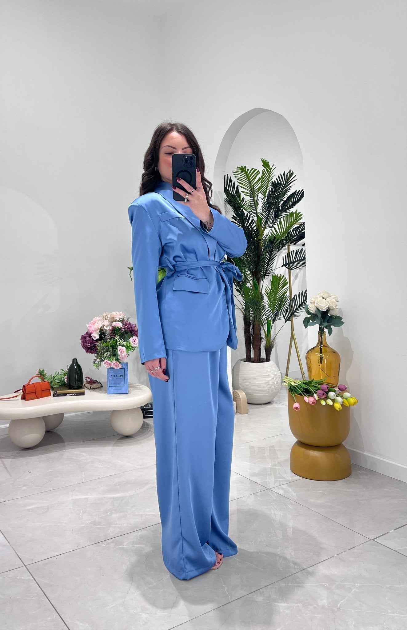 Coordinato Lien VTGC32 (celeste) - Frida Shop