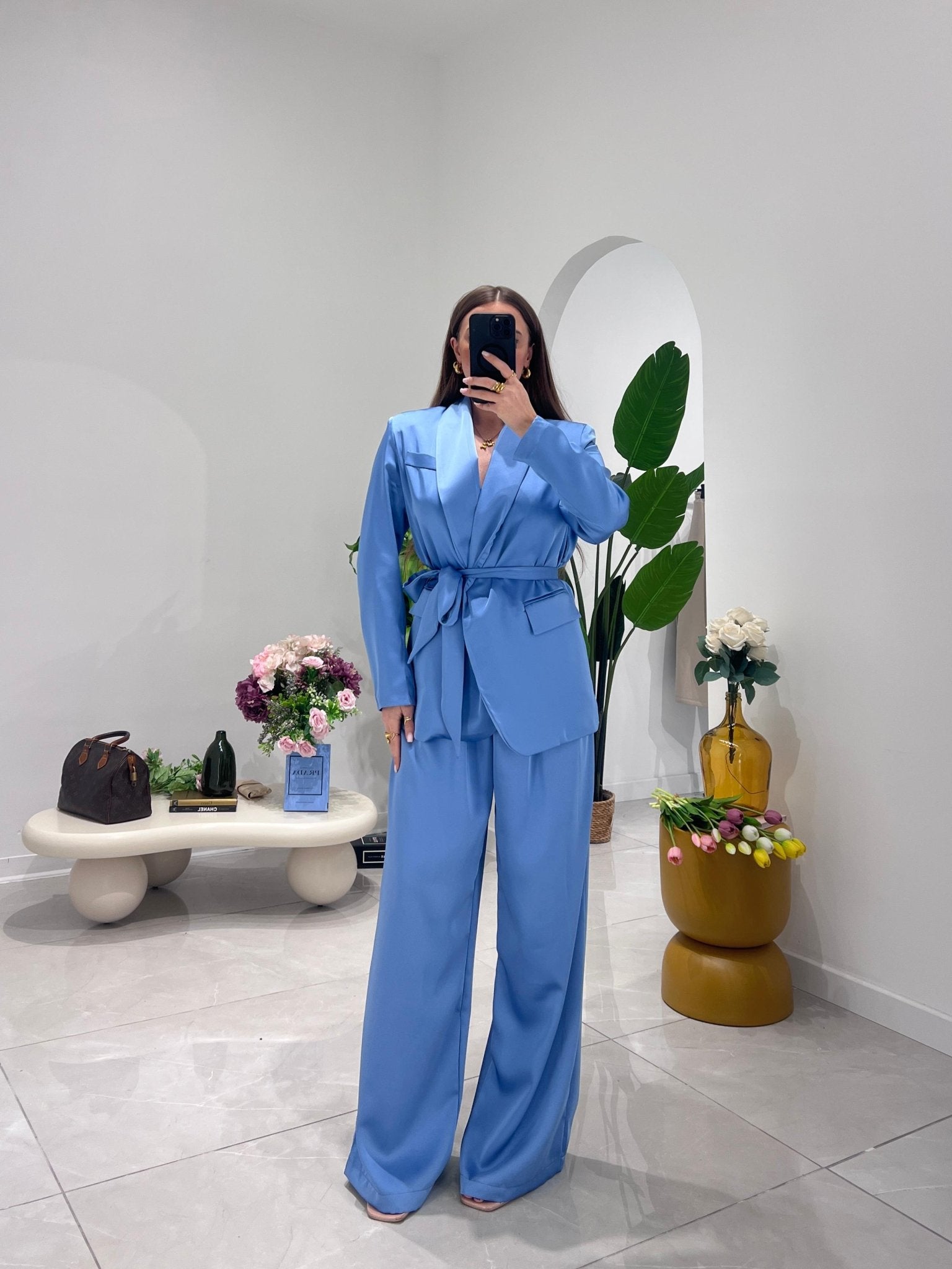 Coordinato Lien VTGC32 (celeste) - Frida Shop