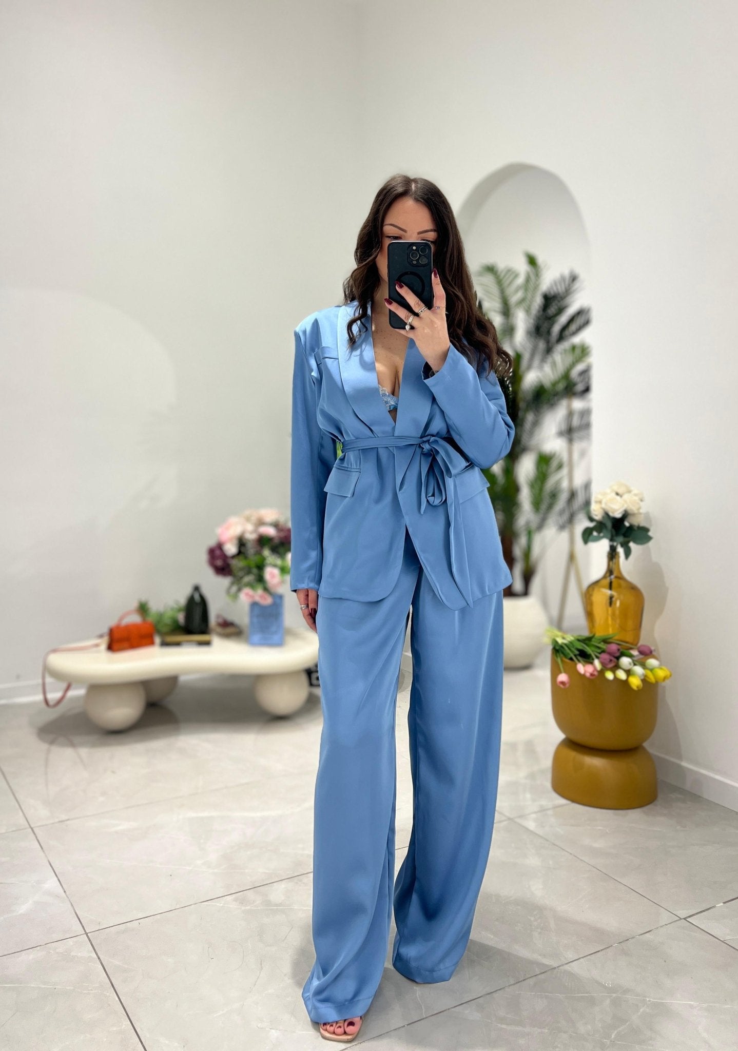 Coordinato Lien VTGC32 (celeste) - Frida Shop