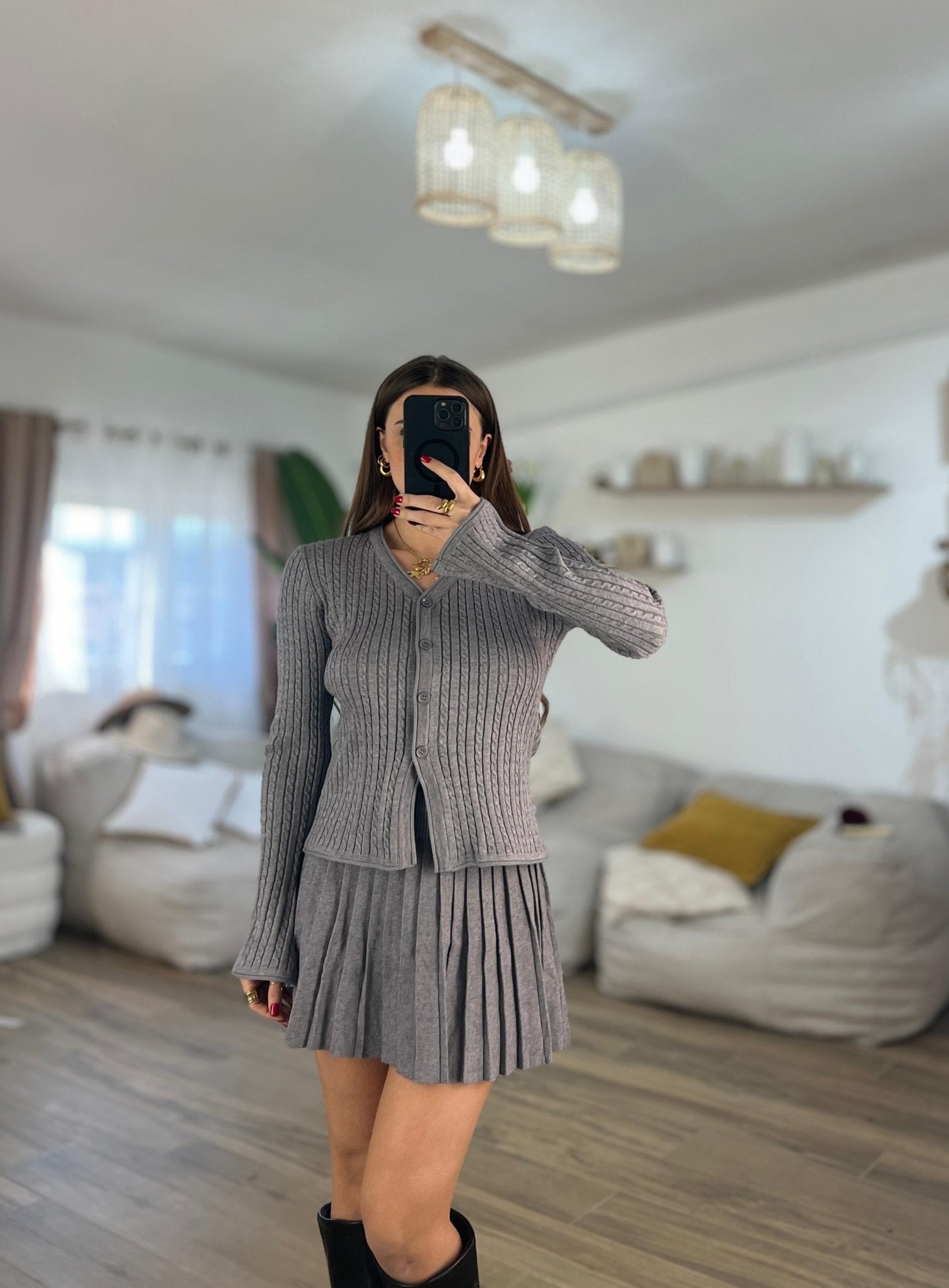 Coordinato Olga 081024 (grigio) - Frida Shop