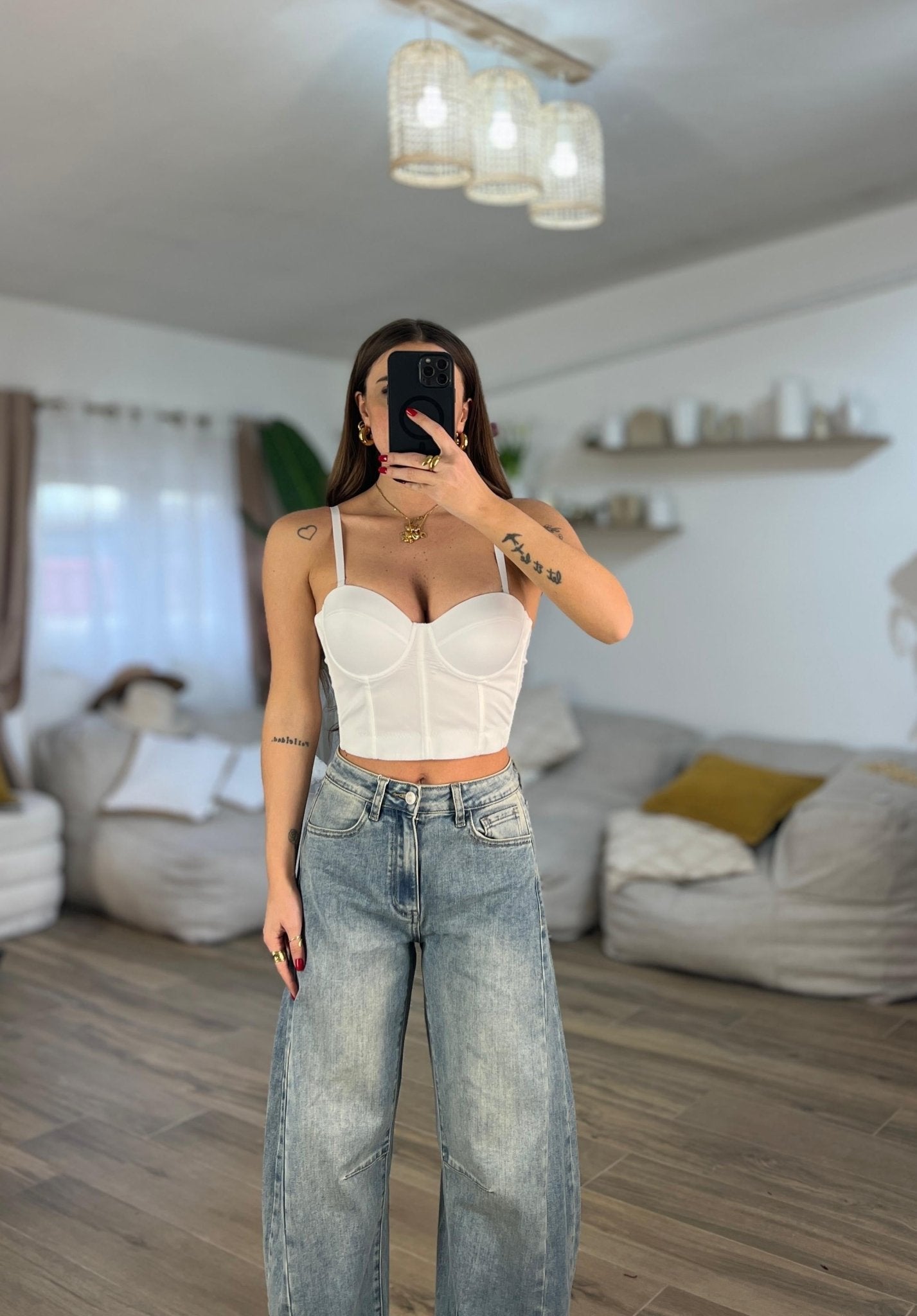 Corpetto Alyssa 9005 (bianco) - Frida Shop
