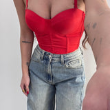 Corpetto Alyssa 9005 (rosso) - Frida Shop