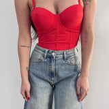 Corpetto Alyssa 9005 (rosso) - Frida Shop