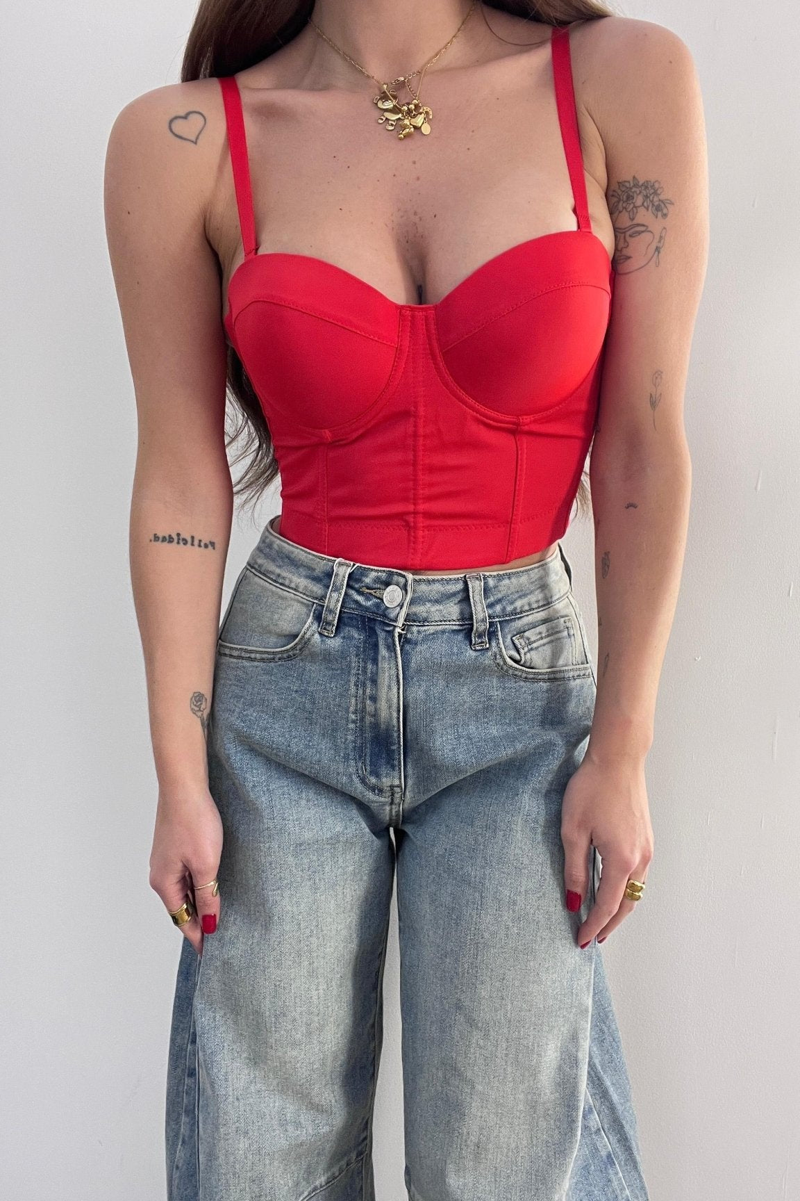 Corpetto Alyssa 9005 (rosso) - Frida Shop