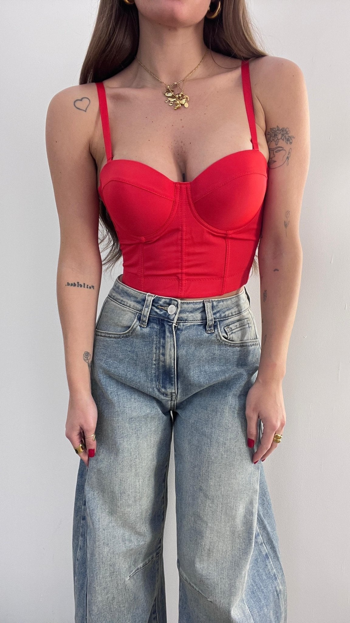 Corpetto Alyssa 9005 (rosso) - Frida Shop