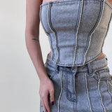 Corpetto Brenda FR - T55 - GRIGIO - Frida Shop