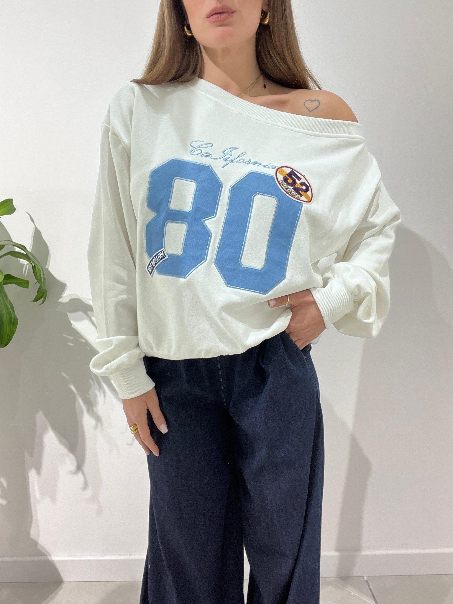 Felpa Esme 61890 (bianco) - Frida Shop