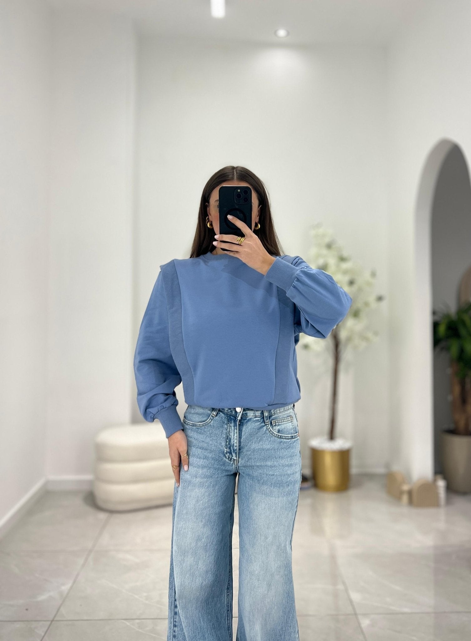 Felpa Gabriella 3393 (Celeste) - Frida Shop