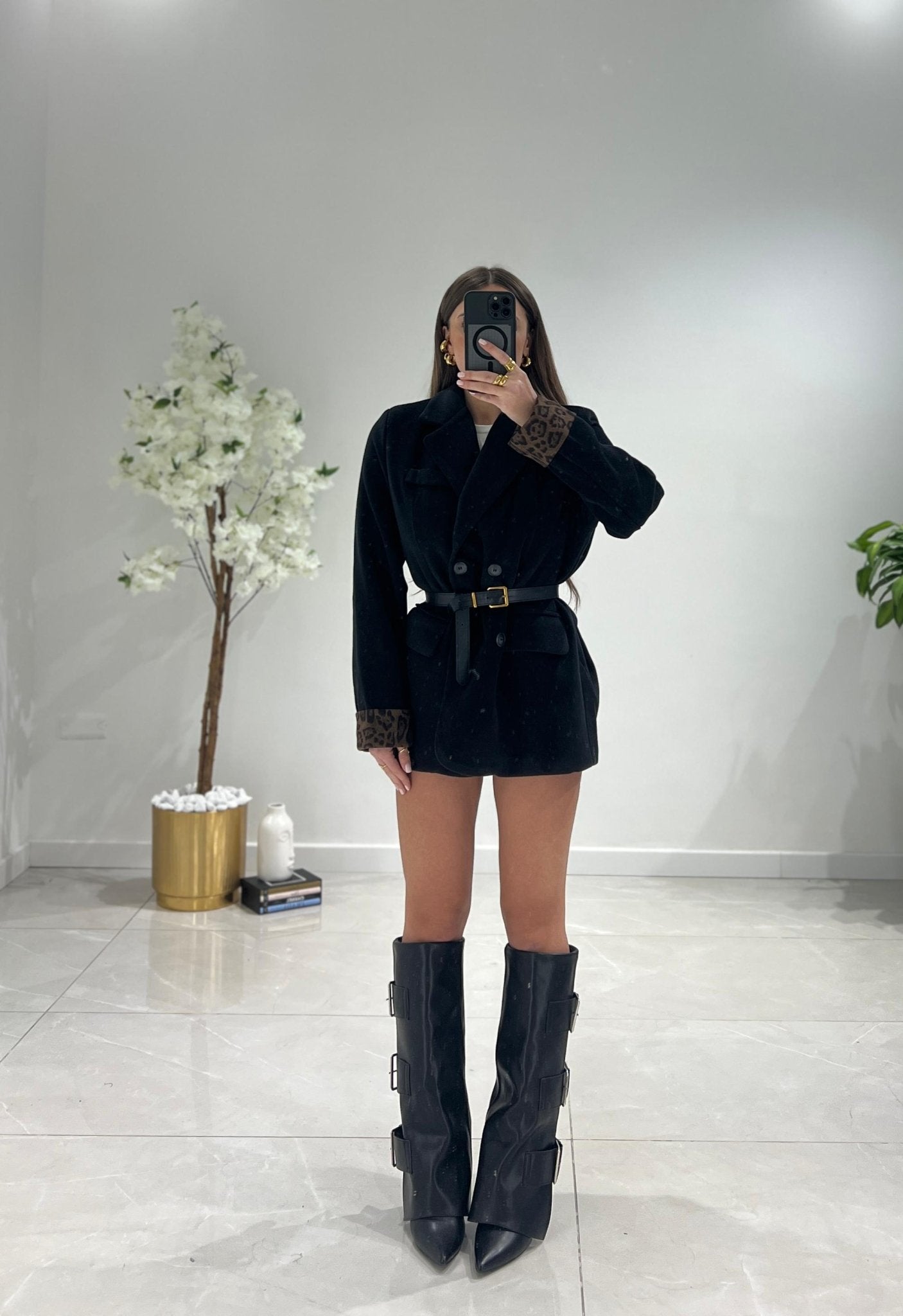 Giacca/Cappotto Flama 5859 (nero) - Frida Shop