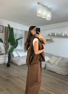 Gilet/Giubbino Any 87190(marrone) - Frida Shop