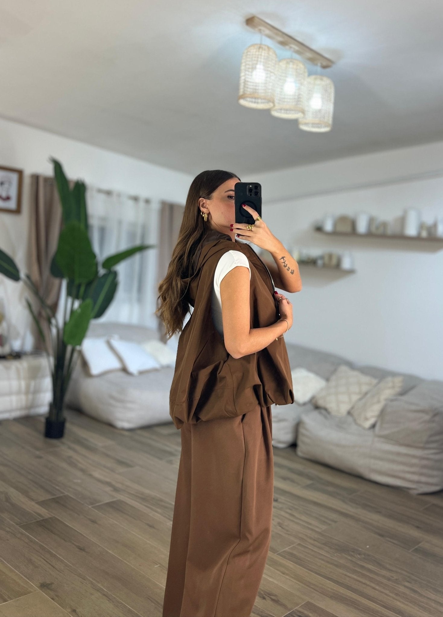 Gilet/Giubbino Any 87190(marrone) - Frida Shop