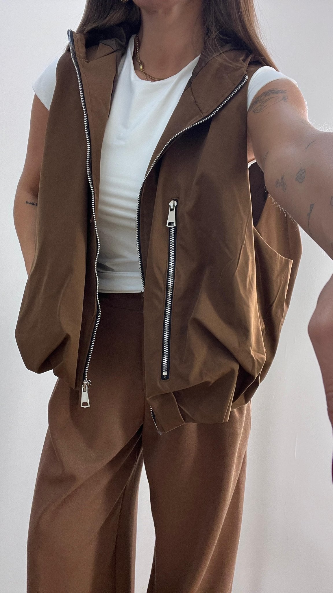 Gilet/Giubbino Any 87190(marrone) - Frida Shop