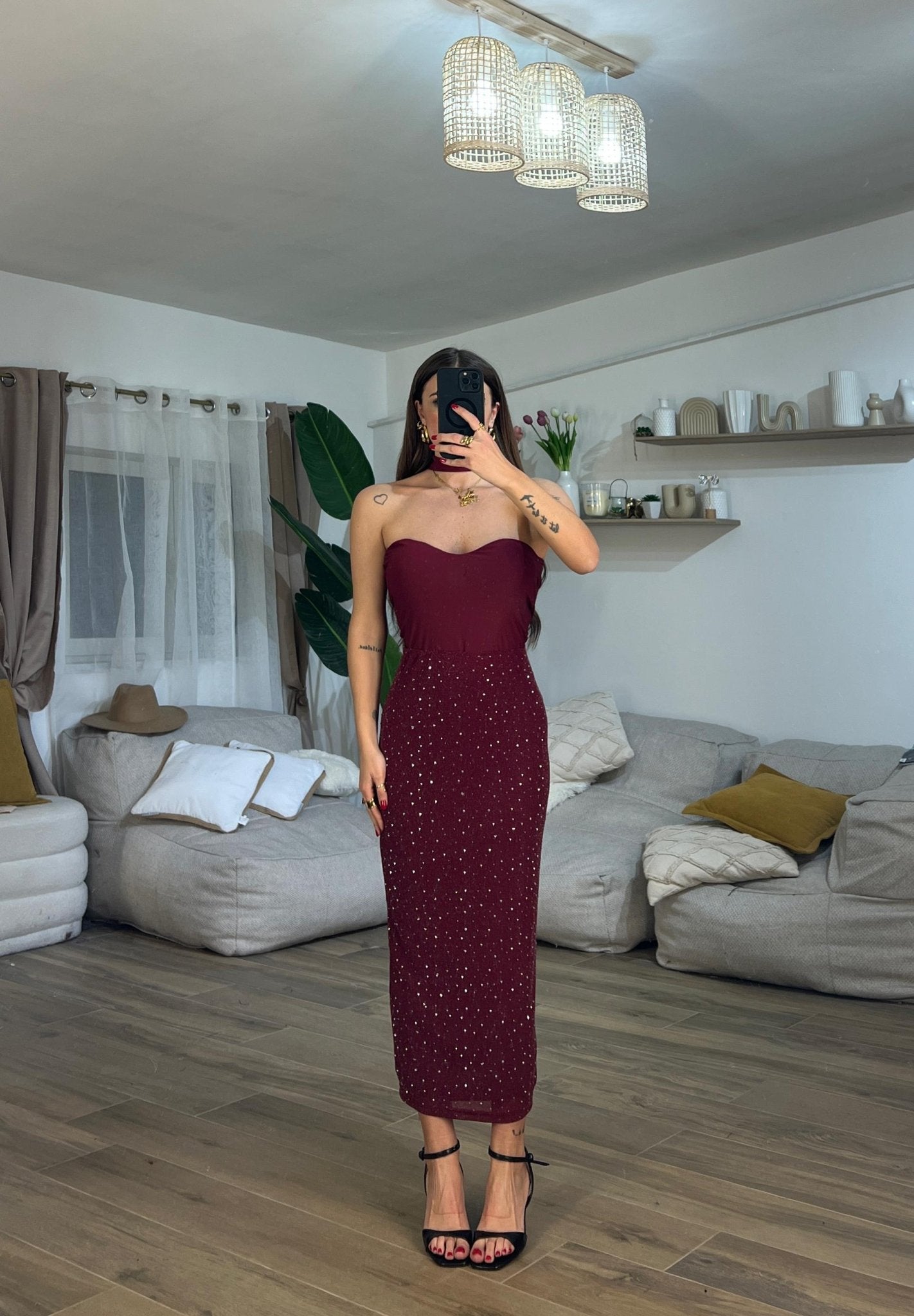 Gonna Amanda 15610 (bordeaux) - Frida Shop