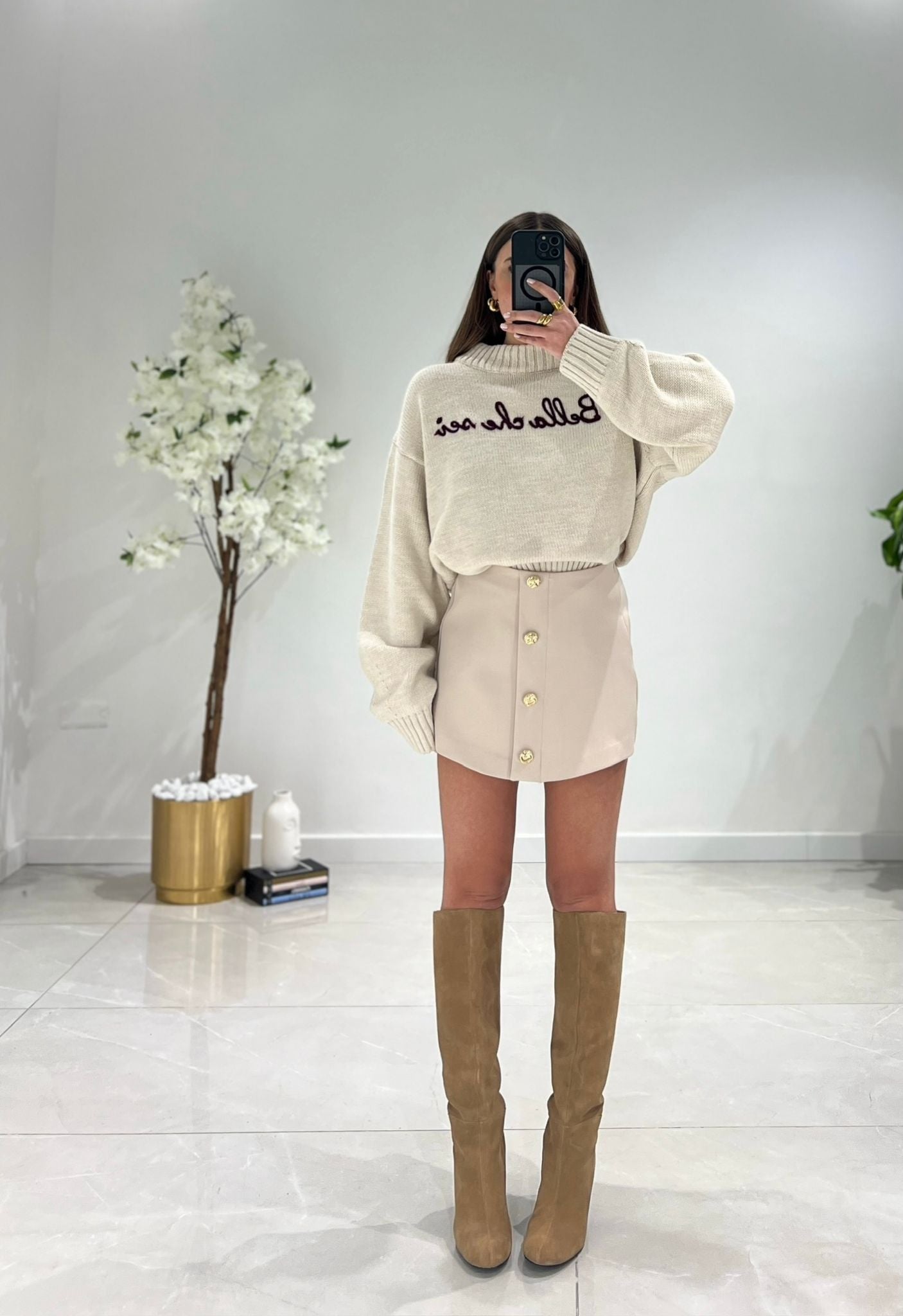 Gonna/shorts Hope 15627 (beige) - Frida Shop