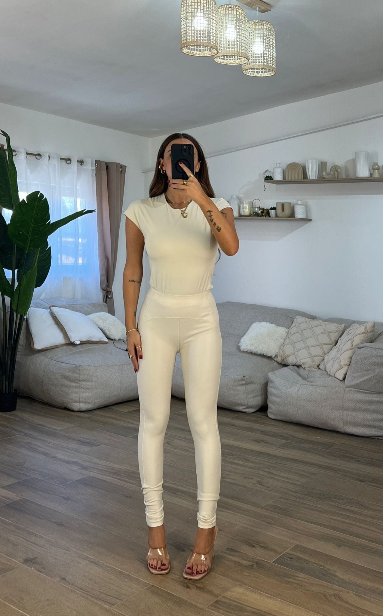 Leggings Dalila 6856 (panna) - Frida Shop