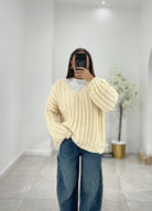 Maglione Zaida 6372 (panna) - Frida Shop
