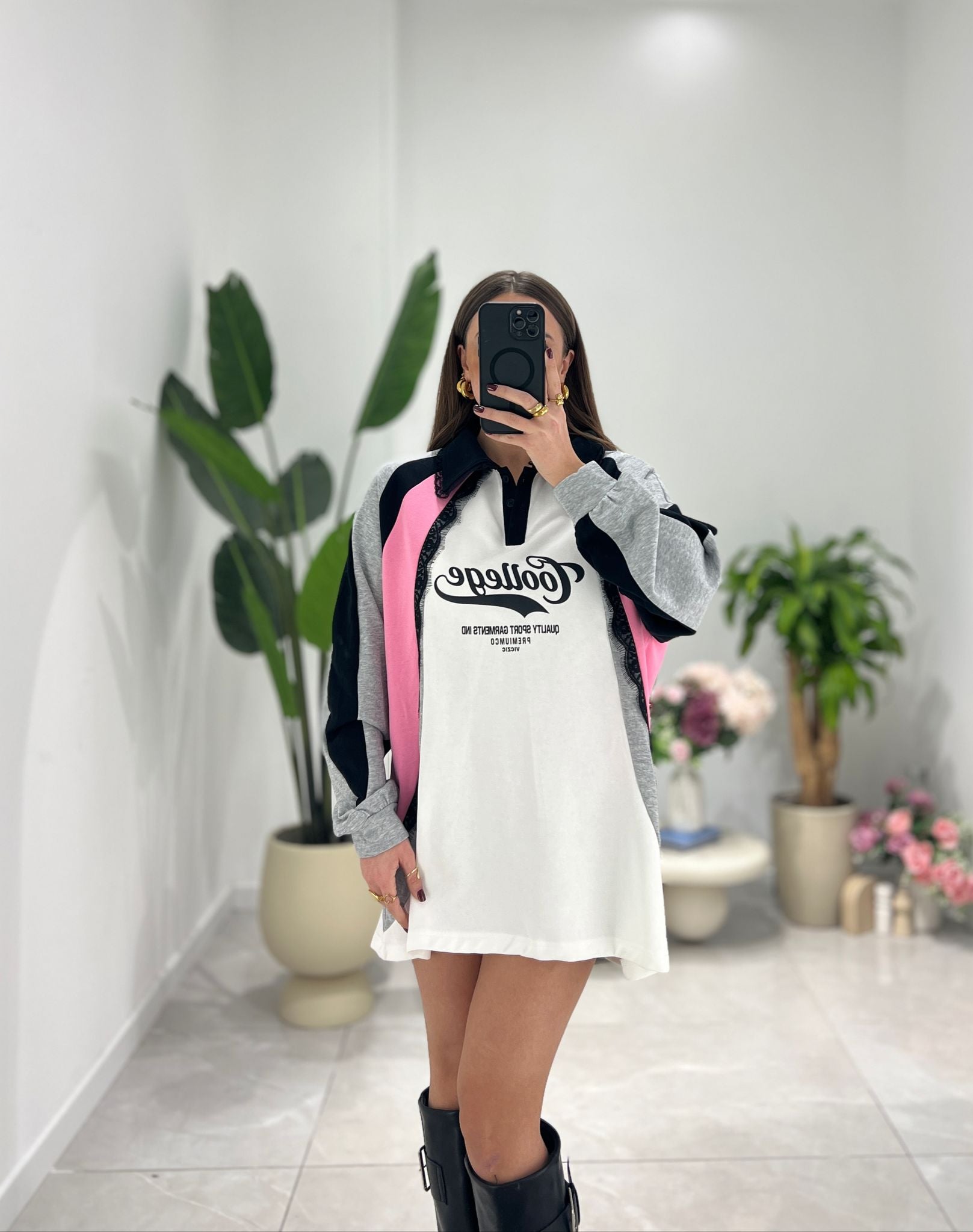 Maxi felpa Aida 2820 - ROSA - Frida Shop